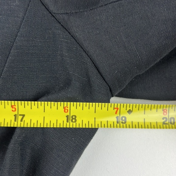 Sandra Angelozzi Navy Linen  Blend Tailored Blazer - Picture 6 of 10